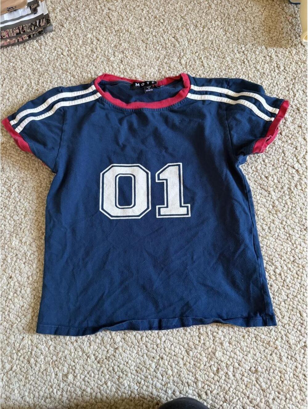 Motel Rocks navy blue baby tee